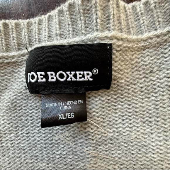 NWT Joe Boxer Gray and Red Team Santa / Reindeer jr. XL Sequins Reversible - Picture 3 of 12